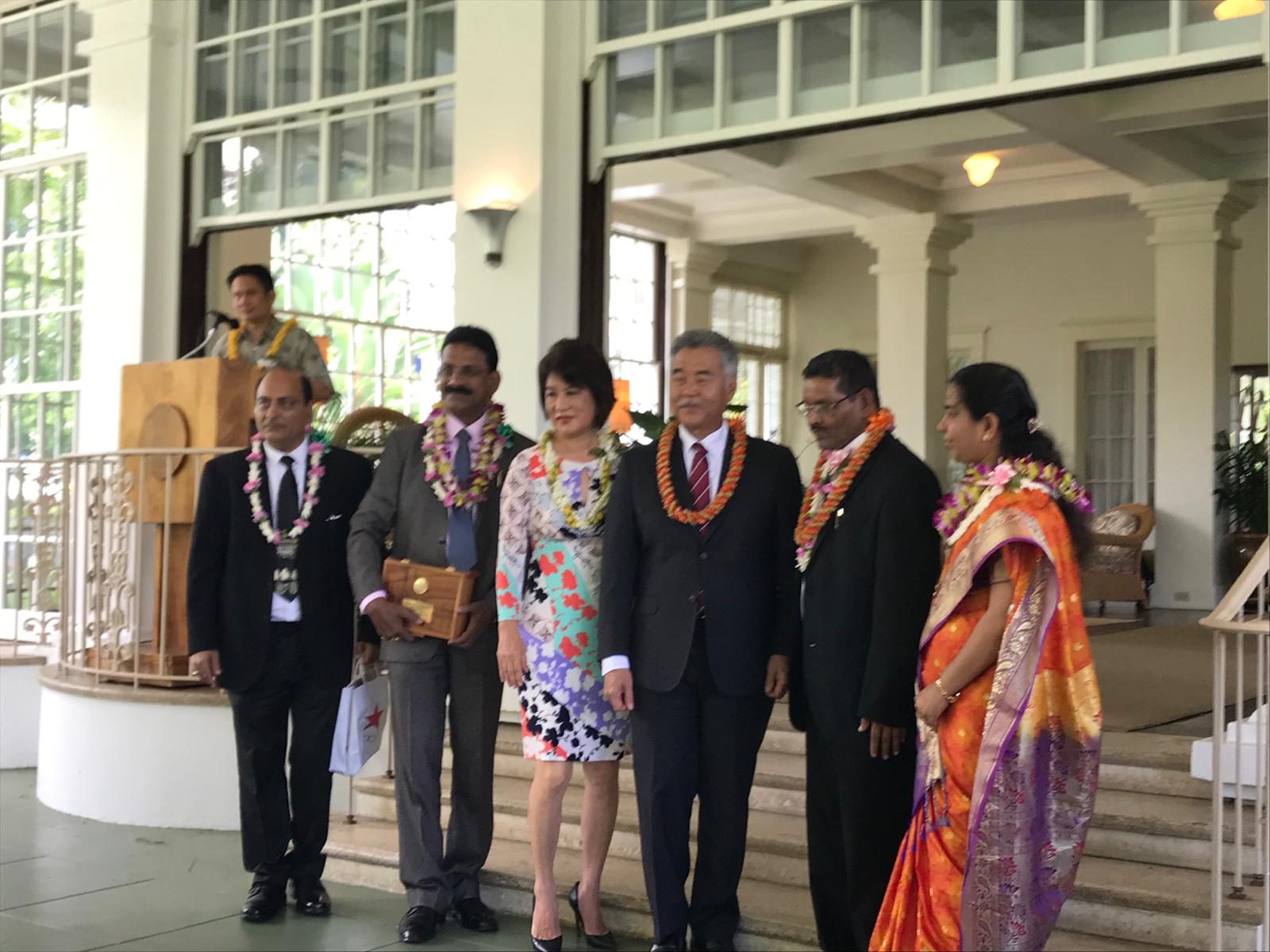 GIIP members attended the signing ceremony of Sister State Relationship between Hawaii and Goa, India and met with Hon. Governor, David Y. Ige and First Lady, Dawn Ige at Washington place in Honolulu in September 2018.
