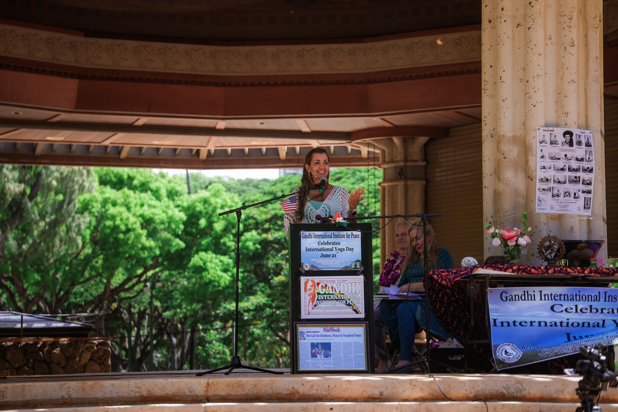 Michele Santos from Sun Yoga talked about the benefits of Yoga