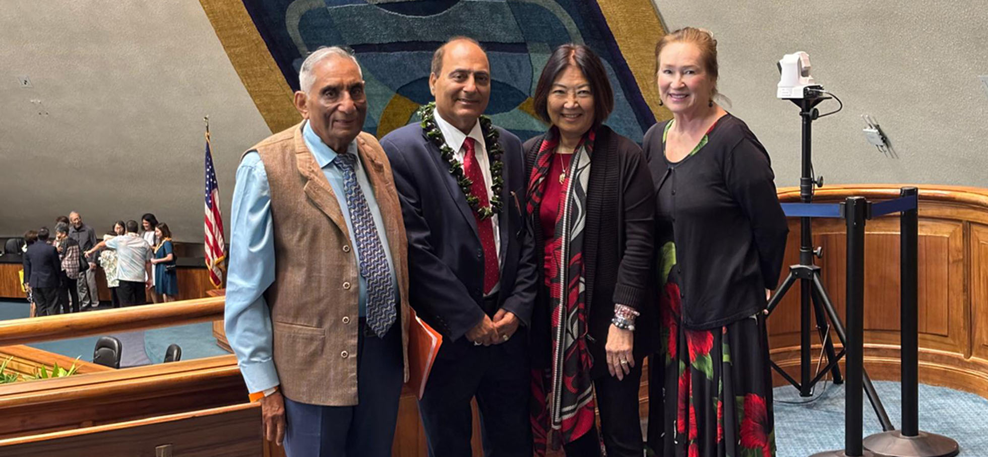GIIP members with Honorable Senate President, Ronald D. Kouchi and Senator Sharon Y. Moriwaki at Hawaii State Capitol